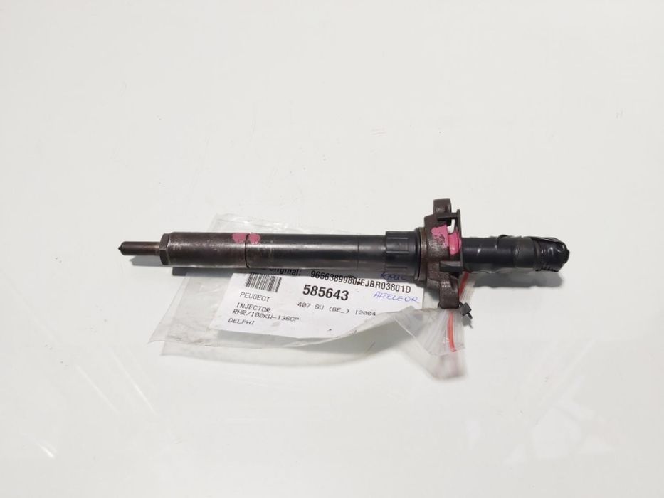Injector Delphi, cod 9656389980, EJBR03801D, Peugeot 407 SW, 2.0 HDI, RHR