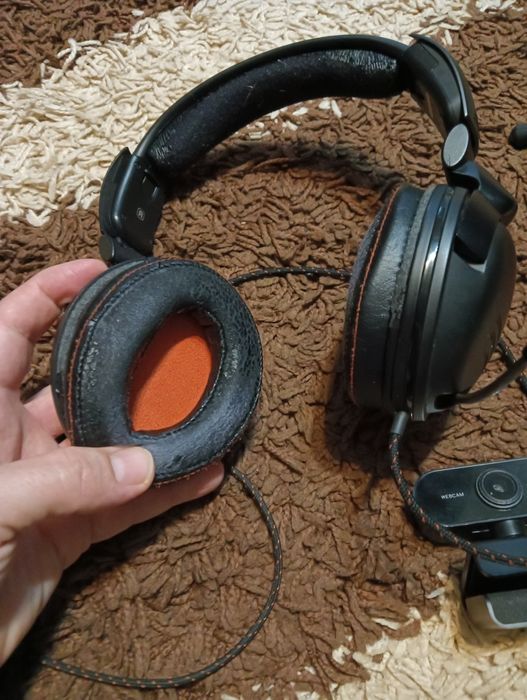 Căști, cameră, maus, microfon