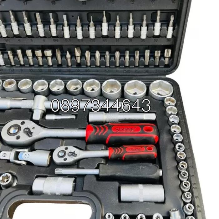 Гедоре 108ч комплект+екстрактори за скъсани болтове 6ч Stahlmayer