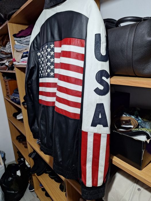 Jacheta  piele naturala USA