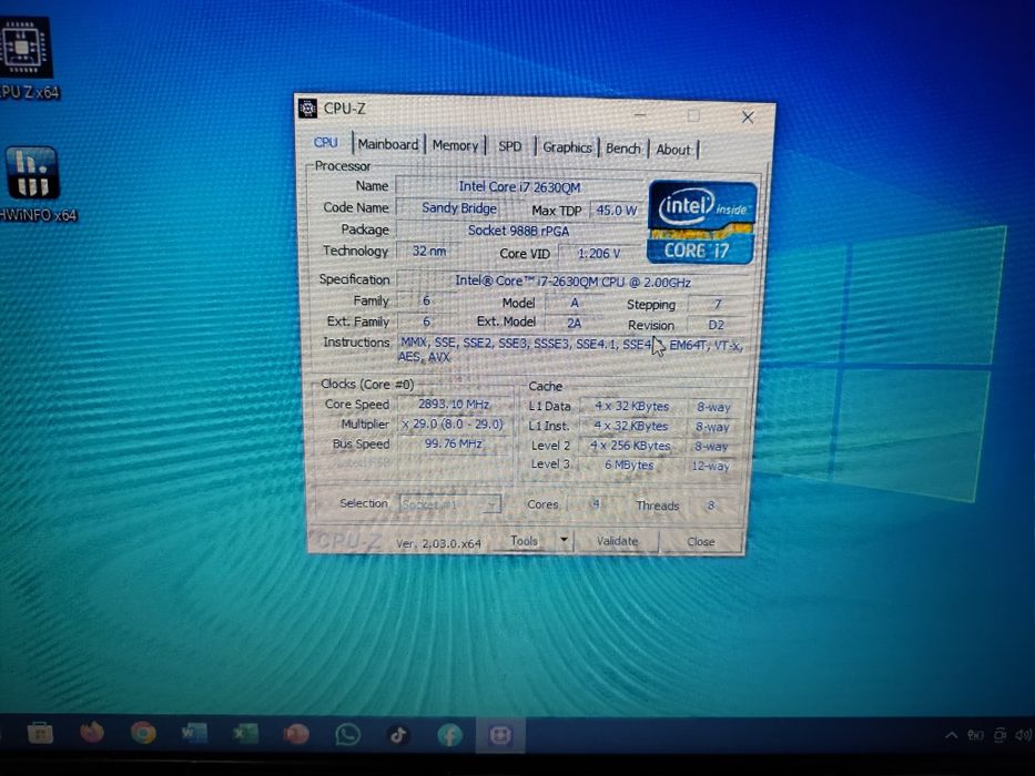 Procesor laptop I7-2630QM