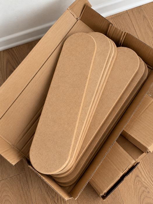 Декоративни MDF стенни панели за боядисване 69×15 см – 7 бр.