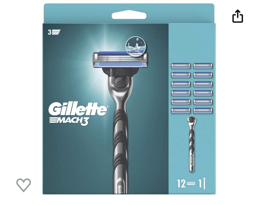 Gillette Fusions комплект 10 бр бръсначка +10бр  ножчета внос Англия!