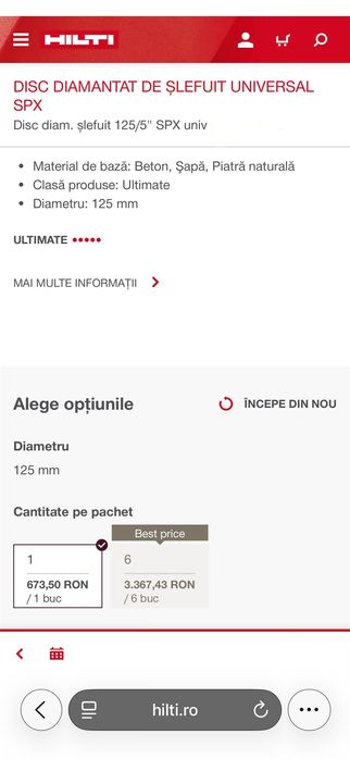 Hilti ultimate SPX 125