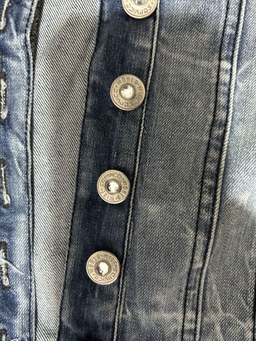 Doua Salopete denim  Mexton push-up& cristale si Foggy