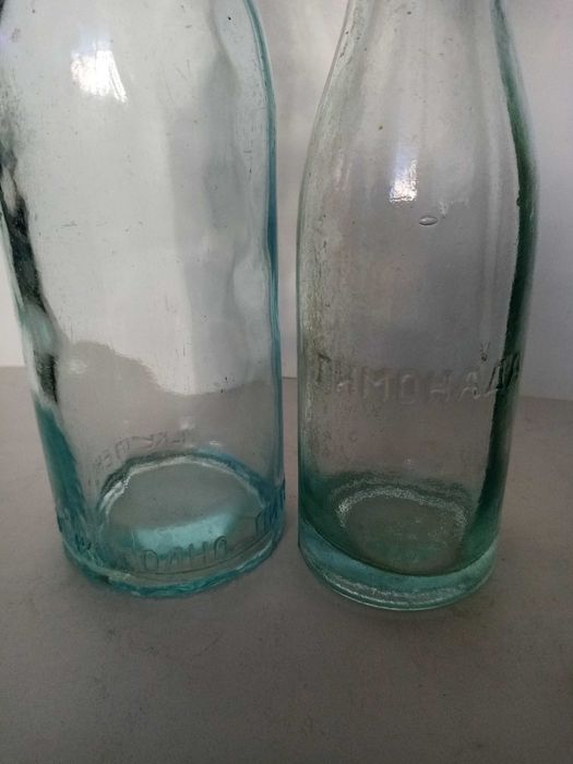 Ретро немски стъклени буркани RILLENGLAS.-2бр, ретро стъклени  шишета.