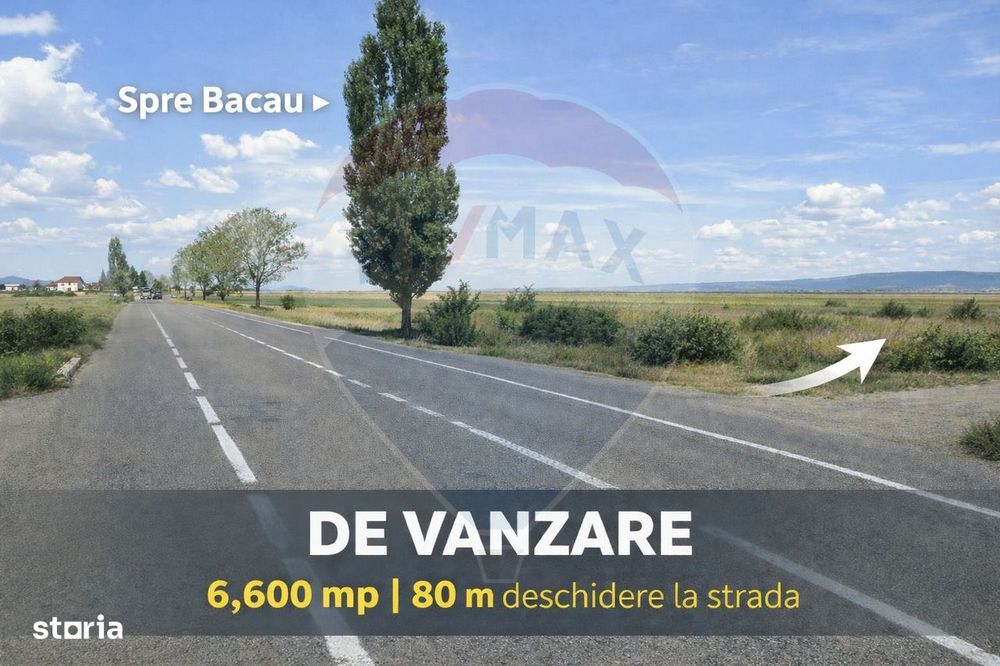 Teren intravilan de vanzare Faraoani  jud. Bacau cu deschidere la E85