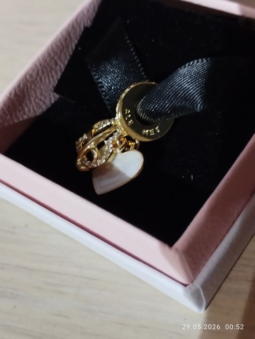 Charm argint placat cu aur Pandora