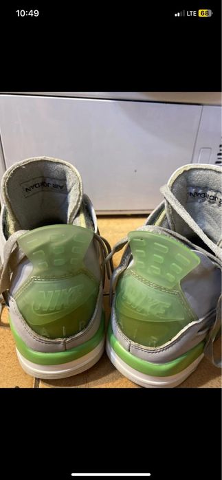 Jordan 4 x off white bean green