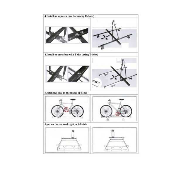 Багажник за велосипед, Стойка за велосипед за таван на кола с ключ
