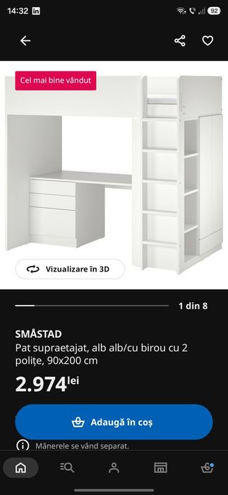 Pat supraetajat cu birou
