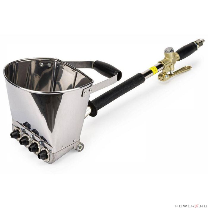 Pistol pneumatic pentru tencuit, capacitate 3 litri, 4 duze de 19 mm,