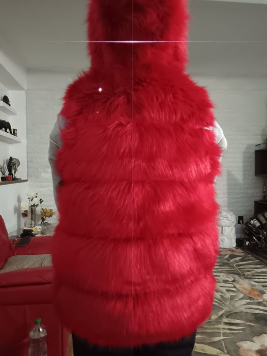 Vesta blana ecologica cu gluga