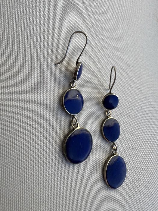 Cercei din argint si lapis lazuli
