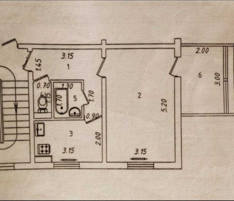 Продается квартира в Яшнабадском районе Авиасозлар-2, 1в2х ком 40м2