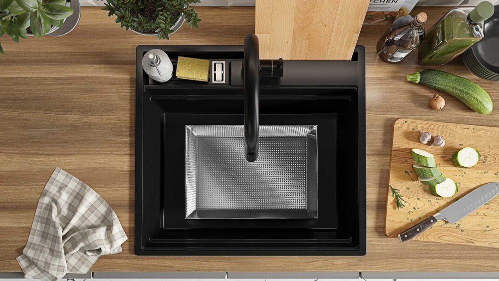 К-т Мивка+Смесител+Сифон Цветове Кухненска Мивка от гранит модел Осло