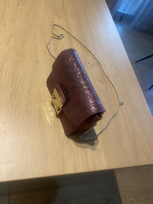 Чанта Furla цвят червен