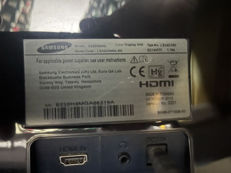 Monitor 24 inch HDMI Samsung LS24D390