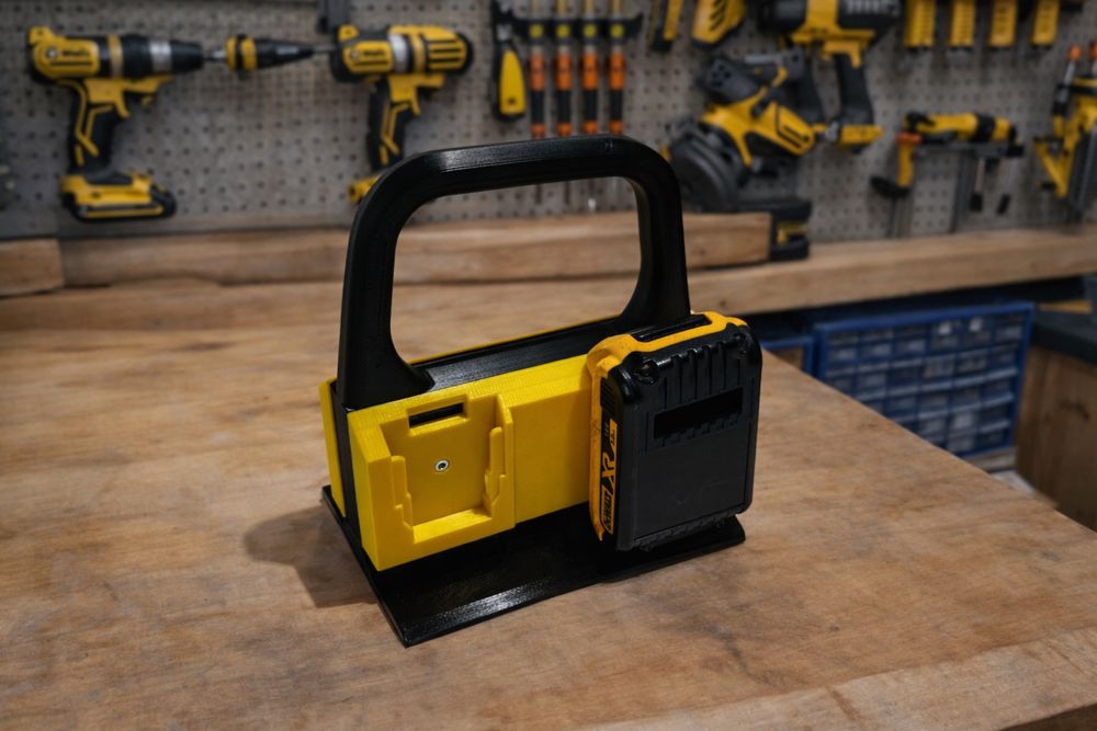 Suport 8 acumulatori Dewalt XR 18V 54V geanta transport