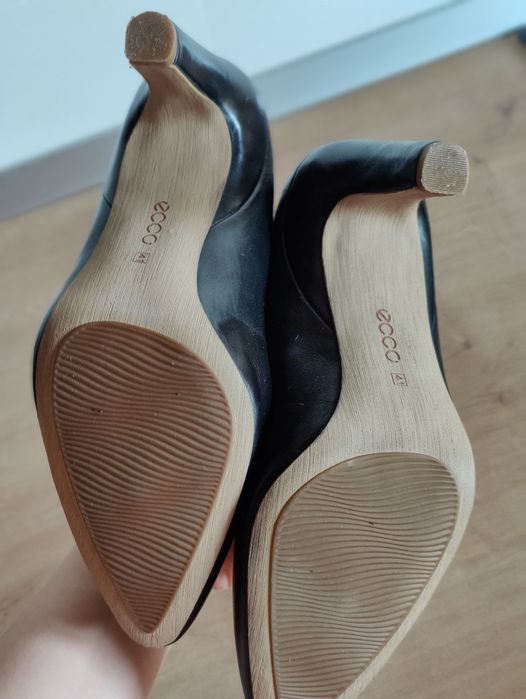 Pantofi negri din piele, Ecco, masura 41