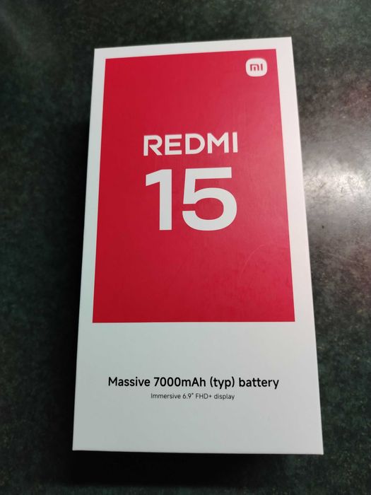 Продавам нов Redmi 15, 256/8 GB памет,7000 mAh. батерия, 2 г. гаранция
