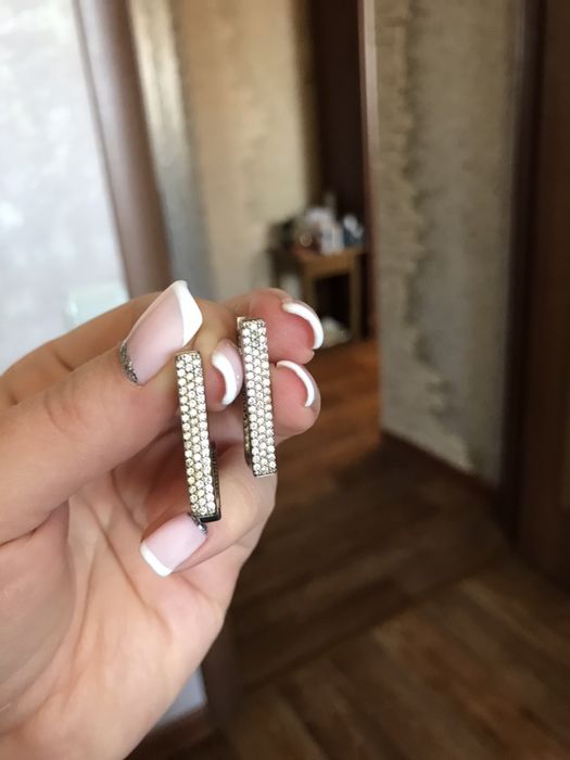 сережки серебрянные