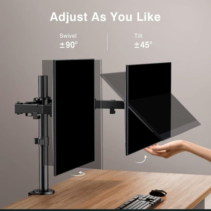 Suport dublu de birou pentru  2 monitoare ErGear 13-32" reglabil inclinare inaltime brate

articulate