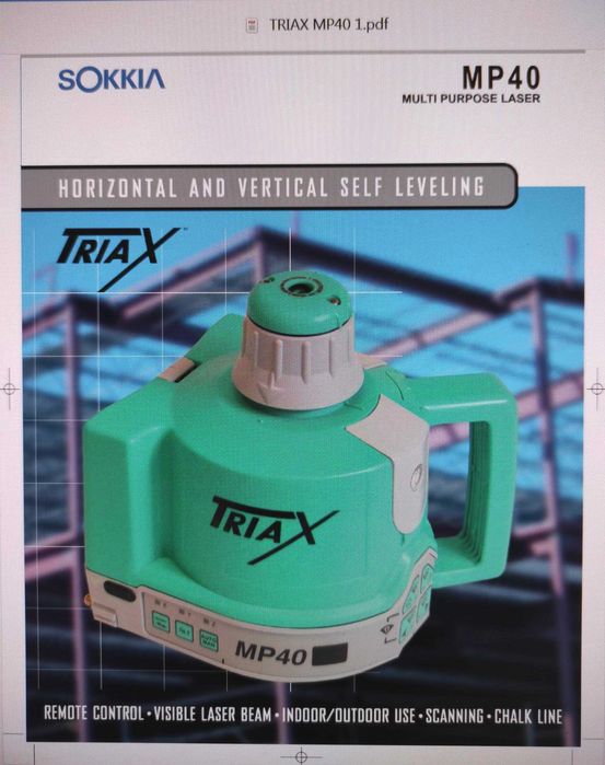 Ротационен Лазерен Нивелир TRIAX MP40 на Sokkia
