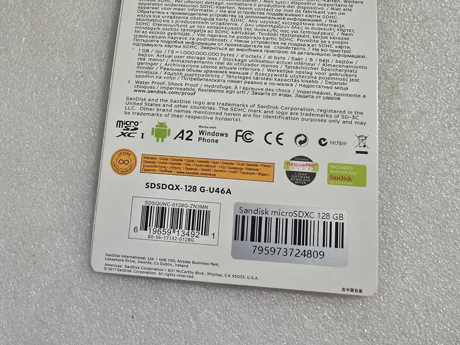 Card memorie SanDisk Extreme PRO 128 GB MicroSDXC UHS-I Class 10