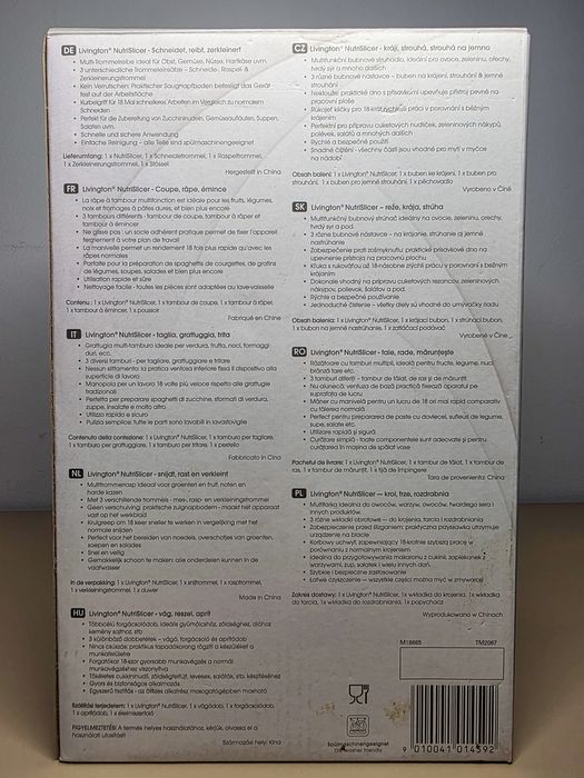 Răzătoare multifuncțională Livington NutriSlicer - 18x mai rapidă, baz