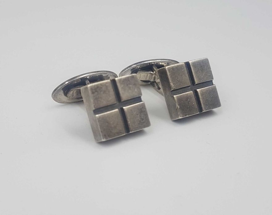 Butoni vintage din argint art deco