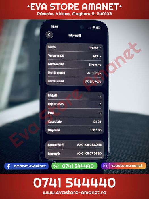Apple iPhone 16 Black 128GB Neverlocked