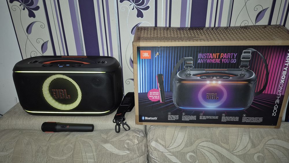 Boxa JBL Partybox On-the-Go2 cu microfon wireless si factura