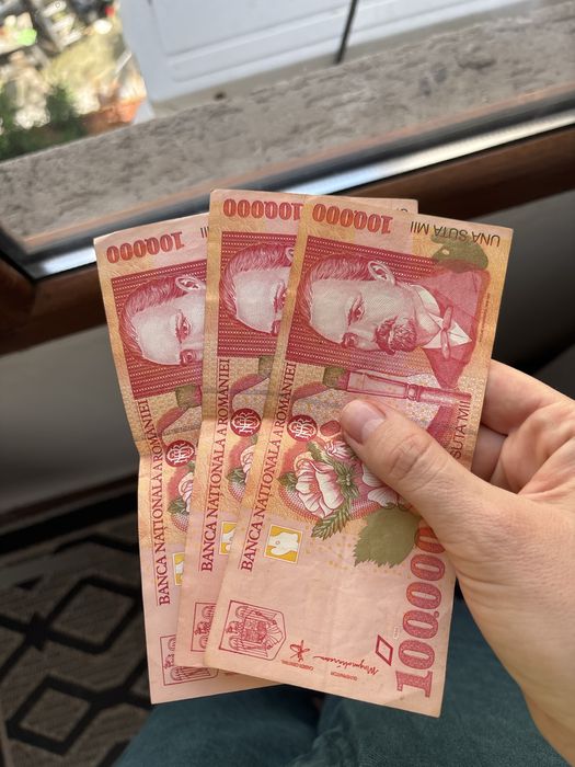 2 x bancnote 100000 100 lei vechi 1998