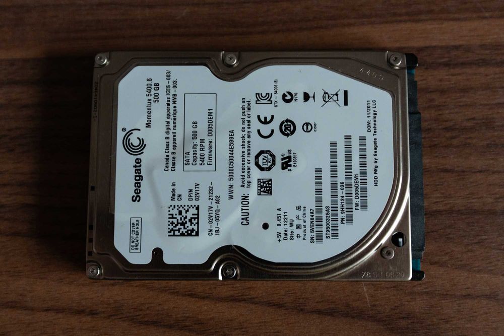 HDD 2.5” 500GB Laptop SATA _ Segate