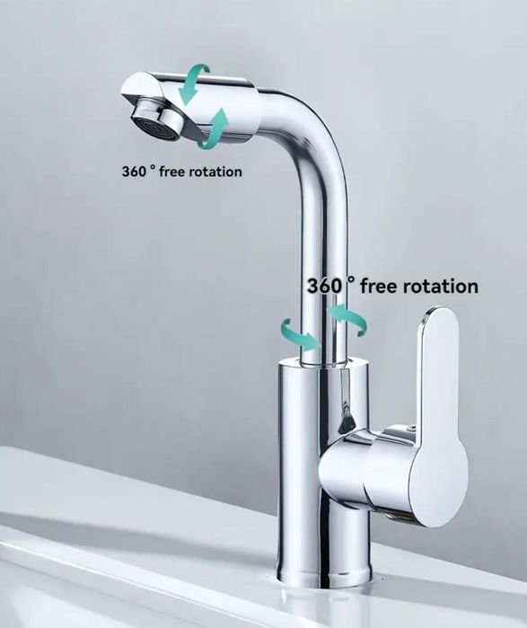 Смеситель для кухни и ванной, стальной