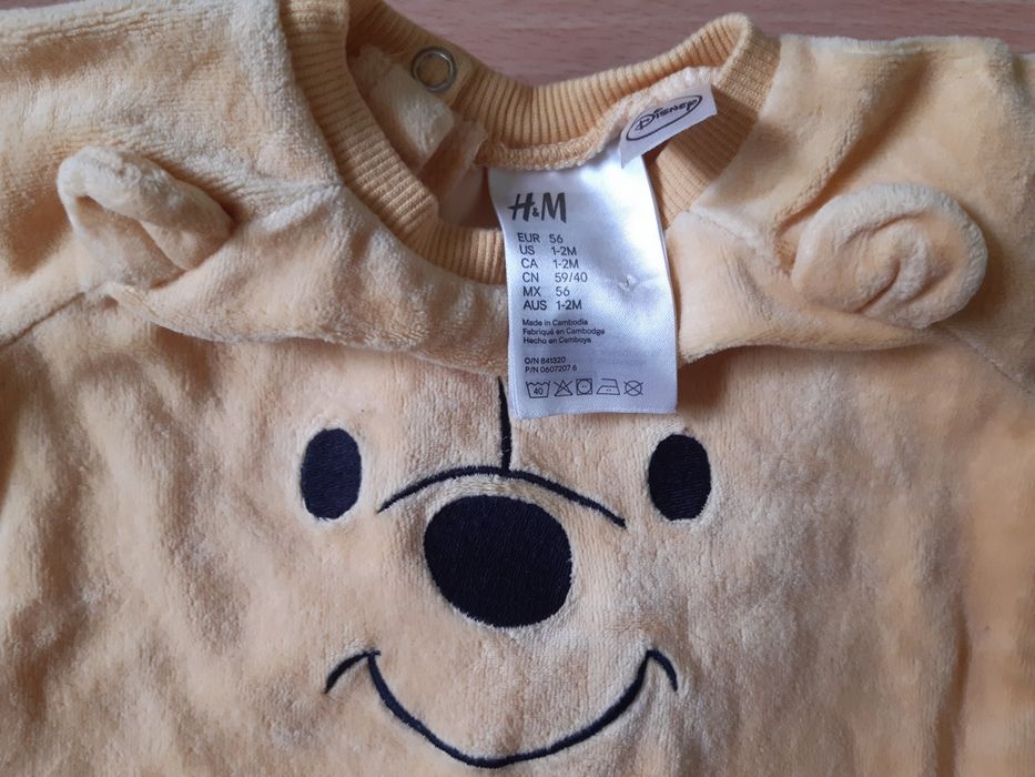 Лот плюшен космонавт мече H&M и 2 ромпъра, размер 56