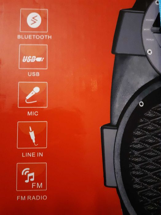 Boxa portabila Akai cu bluetooth,radio,usb si karaoke -noua,sigilata
