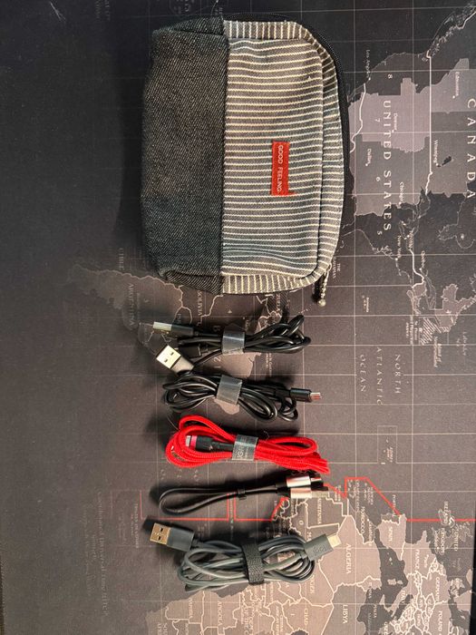 Set 5 cabluri USB-C Baseus + Logitech • Fast Charge • 1–1.5m