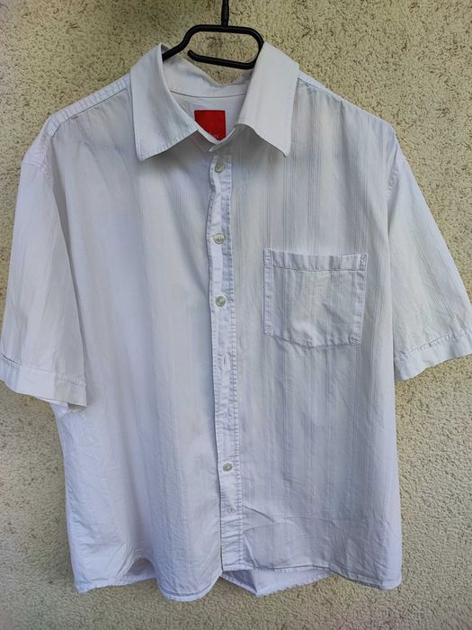 Camasa alba s.Oliver, maneca scurta, XL