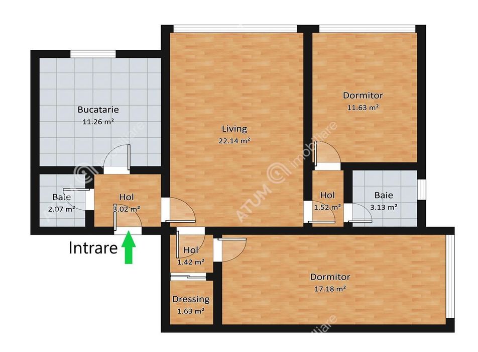 Apartament 3 camere mobilate utilate 2 bai pivnita zona Turnisor Sibiu