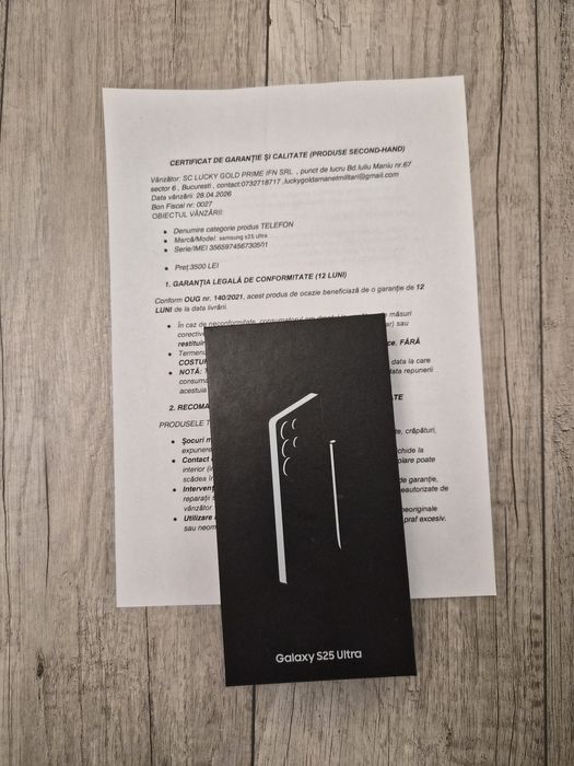 Samsung s25 Ultra 5G Black 512Gb NOU Sigilat Acte 2 ANI GARANȚIE