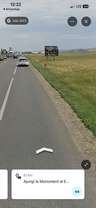 Teren extravilan cu deschidere de 41 m la E58 o suprafata de 29.300 mp perfect plan pe directia de mers spre Iasi
