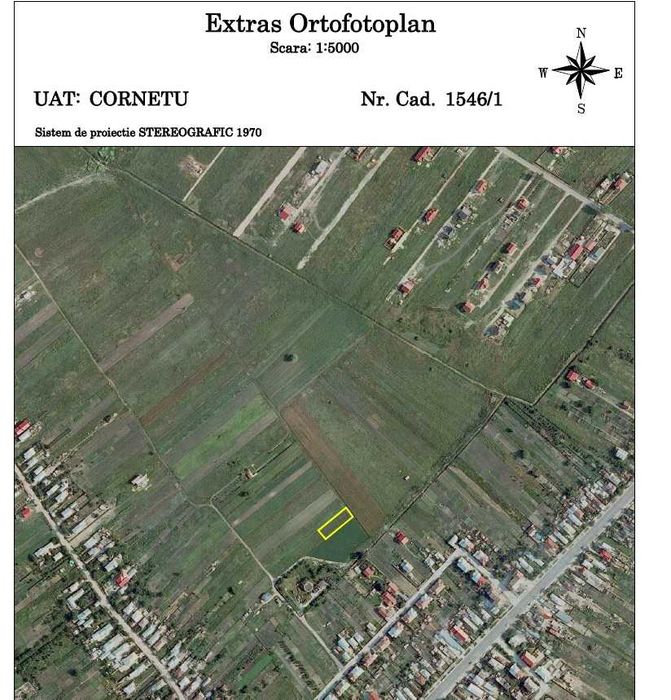 Teren 822 mp Cornetu, Ilfov – extravilan lipit de intravilan, acte la zi, fără sarcini