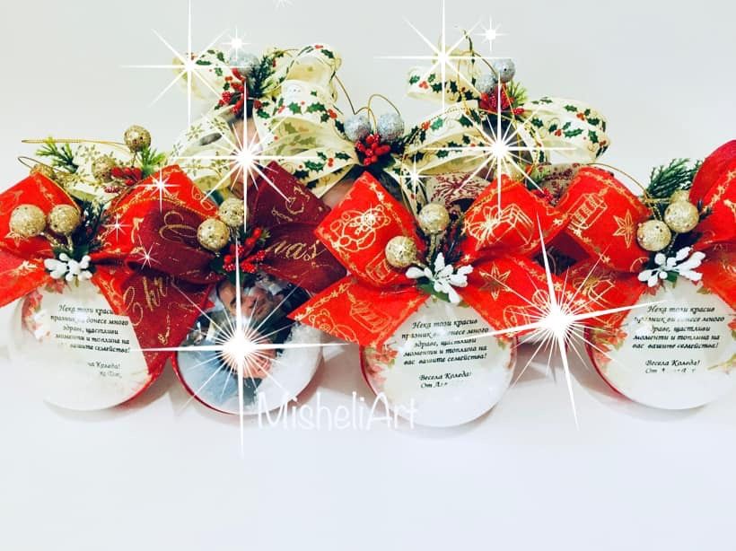 Коледна топка със снимка