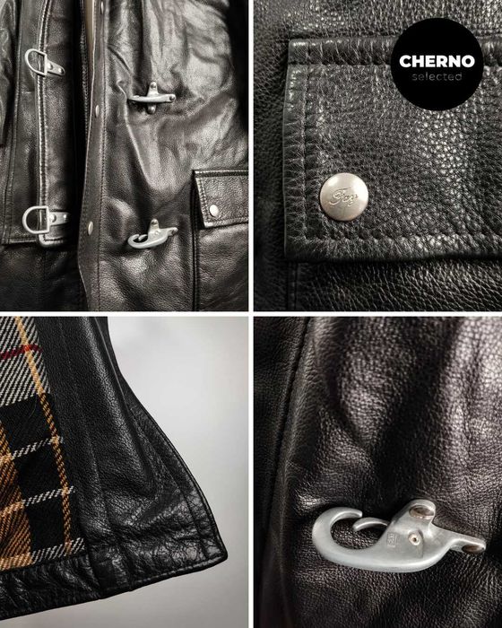 FAY рядко винтидж кожено яке тип firefighter / peacoat – L