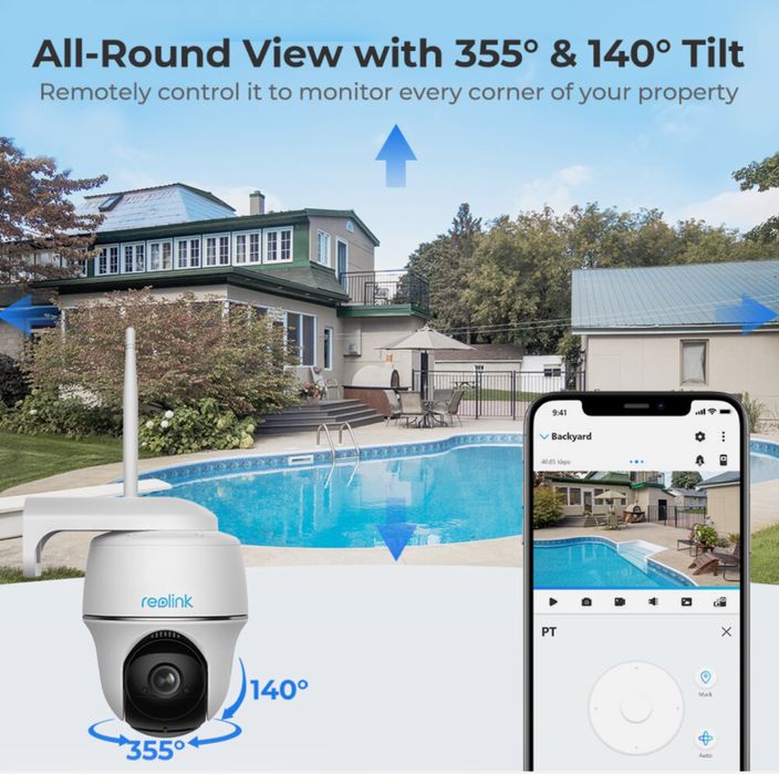 Безжична камера Reolink Argus PT – 5 MP