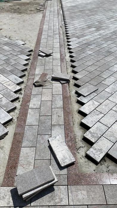 Гранитная брусчатка термообработанная