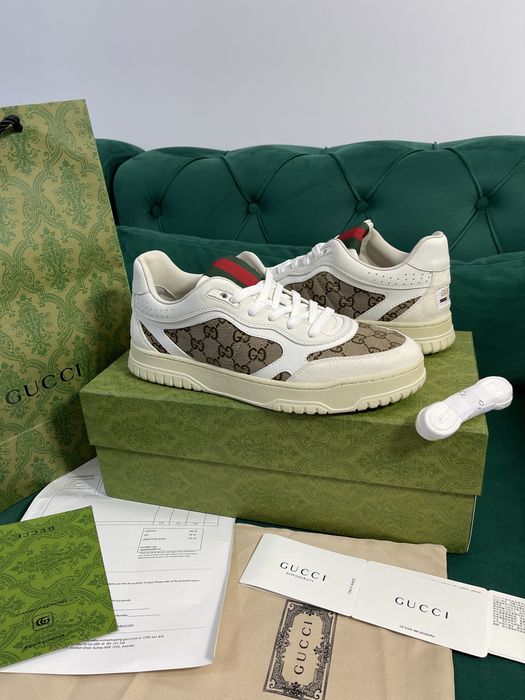 Adidasi Gucci piele naturala Full Box colectie noua