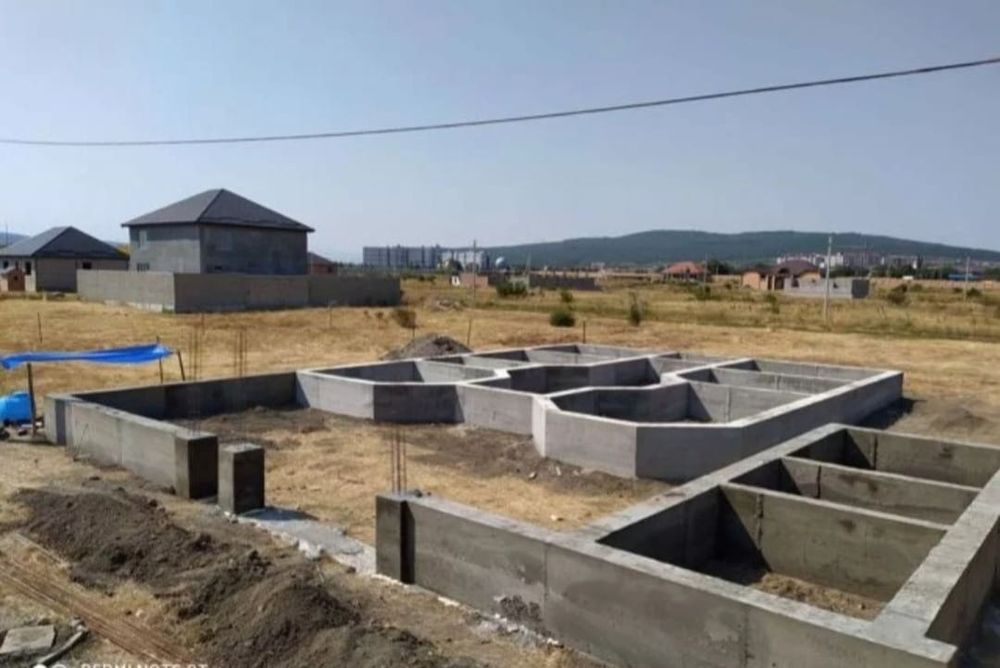 Заливка фундамента